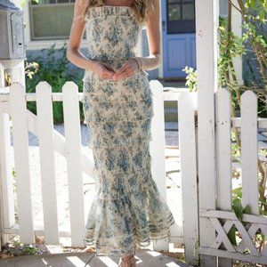 V. Chapman Geranium Dress - Blue Boquet - Size 4